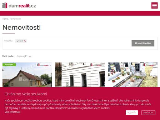 detail pobočky classic realitní kanceláře dumrealit.cz. prohlédněte si naše nemovitosti na prodej a pronájem.