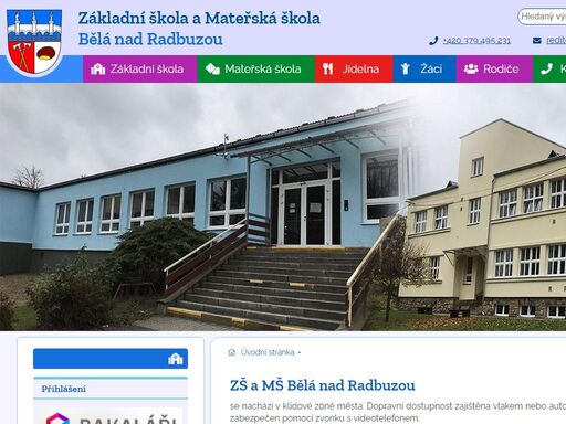 základní škola a mateřská škola bělá nad radbuzou