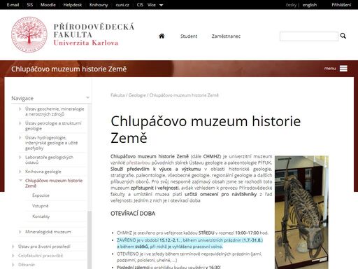 natur.cuni.cz/geologie/chlupacovo-muzeum