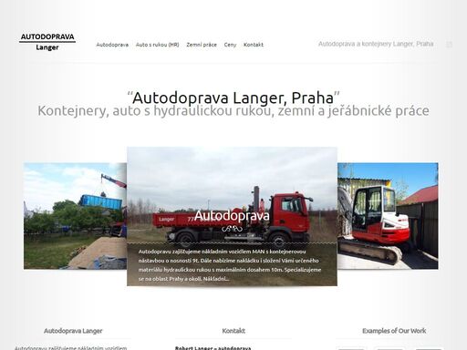 nákladní autodoprava - nakládání a skládání hydraulickou rukou, zemní práce minibagrem a traktorbagrem