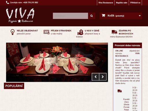oficiálmí stránky restaurace viva