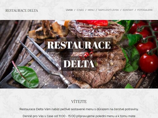 restaurace delta vám nabízí pečlivě sestavené menu s důrazem na čerstvé potraviny.