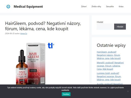 medical-equipment.cz webové stránky slouží pouze pro informační účely a v žádném případě nepředstavují