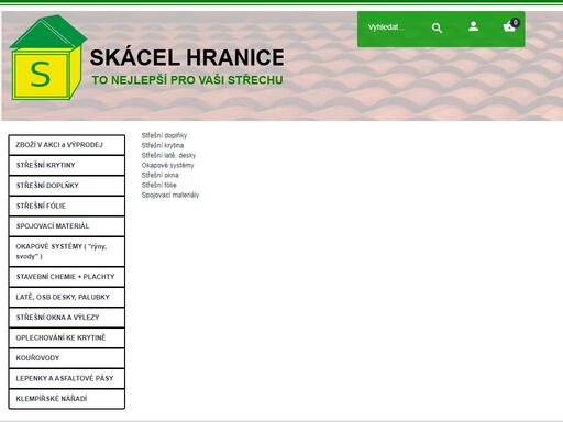 střechy skácel se zabývá prodejem střešních materiálů, tepelné izolace pro dům, střešní zakázkovou výrobou a také prodejem domácích potřeb