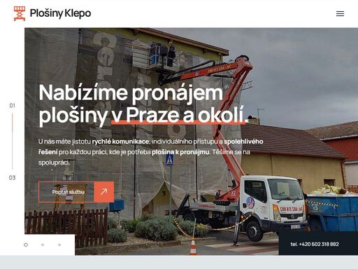 půjčovna plošiny praha nabízí pronájem plošiny, vysokozdvižné plošiny a pracovní plošiny.