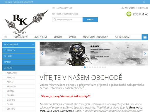 vítejte v našem obchodě. vítáme vás v našem e-shopu a přejeme vám příjemné a jednoduché nakupování a čerpání informací v naších oborech .








     sleva pro registrované zákazníky!!!












nabízíme široký sortiment zboží zlatých, stříbrných a ocelových šperků. snubní a zásnubní prsteny,…