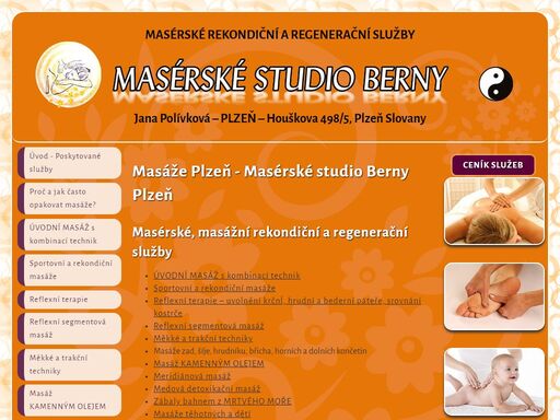 masérské, masážní rekondiční a regenerační služby.