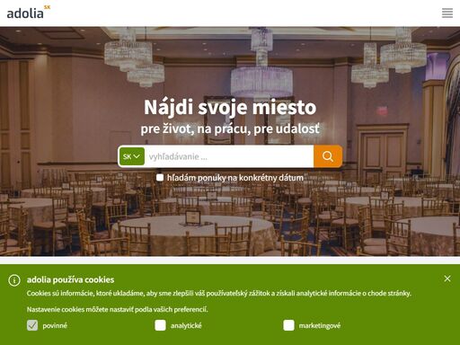 nehnuteľnosti doma aj v zahraničí na jednom mieste. predstavujeme vám adolia®, inovatívnu realitnú platformu, ktorá prepája ľudí s ideálnymi priestormi pre bývanie, prácu aj podujatia.