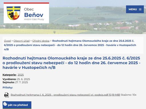 obec beňov leží v olomouckém kraji přibližně 6 km jihovýchodně od průmyslového města přerov. obec je rozložena na levém břehu říčky moštěnky ve zvlněné krajině předhůří podbeskydské pahorkatiny.