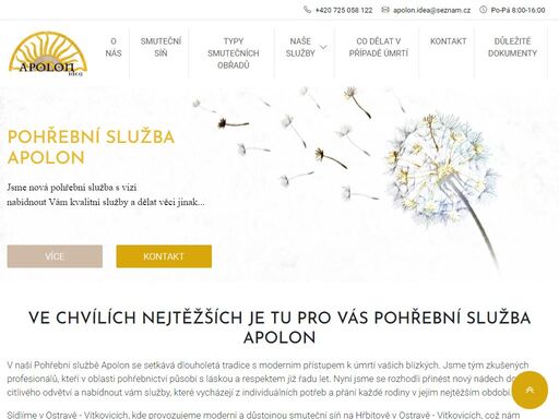 zajistíme důstojné rozloučení v ostravě. naše pohřební služba nabízí profesionální přístup, kompletní služby a podporu v těžkých chvílích. kontaktujte nás.