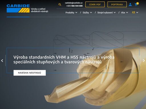 zabýváme se výrobou a přeostřováním nástrojů na třískové obrábění kovů, plastů, dřeva a kompozitů.