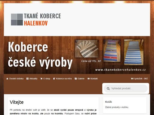 vyrábíme ručně tkané koberce, které jsou ručně tkané starou technikou, na dřevěném tkalcovském stavu. k výrobě koberců používáme nové bavlněné provázky.