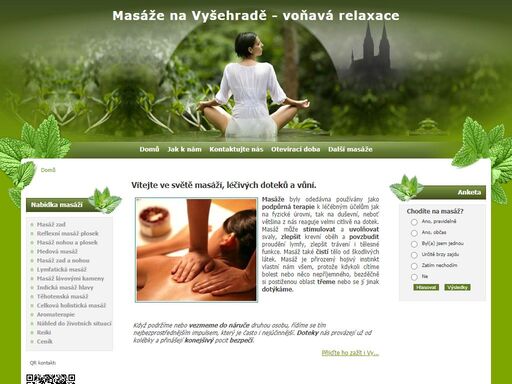 masáže vyšehrad | praha - užijte si svůj volný čas, dopřejte tělu oddech a odpočinek a přijďte na voňavou masáž.
