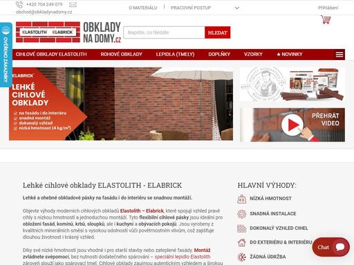 kvalitní a lehké cihlové obklady elastolith - elabrick se snadnou instalací. cihlové pásky pro venkovní i vnitřní použití. cena již od 389 kč/m2.