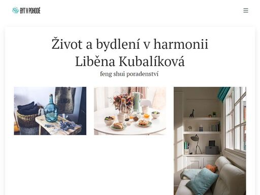 život a bydlení v harmoniiliběna kubalíková
