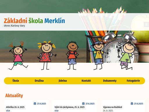 oficiální webové stránky základní školy merklín