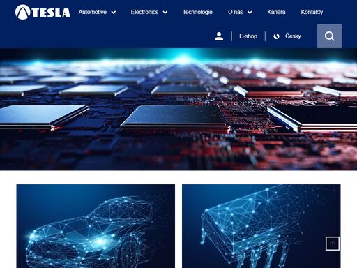 tesla blatná-zákaznická výroba,vývoj elektroniky-nabíječky,ochrany li-ion,řízení motorů,výkonové rezistory a senzory.zapalovací kabely,cívky, pojistky,žárovky.