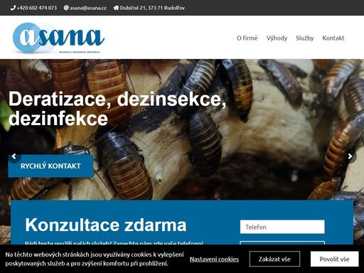 hlavní naší činností je speciální ochranná dezinfekce, dezinsekce a deratizace bez použití toxických nebo vysoce toxických chemických látek a přípravků