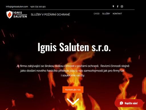 potřebujete hasící přístroj, revizi hydrantů nebo bezpečnostní značení? v ignis saluten s.r.o. to není problém. řešíme nejen dodání protipožárního vybavení, ale i pravidelné kontroly a preventivní prohlídky. spolupracujeme s vámi při kontrole hzs čr. komplexní zajištění požární ochrany dle zákona.