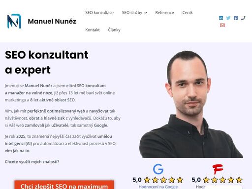 ? jsem seniorní seo konzultant s 8+ letou praxí | na kontě přes 70+ klientů, pro které jsem zapínal seo | aktuální kapacita na červenec 2025: ? k vašim službám.