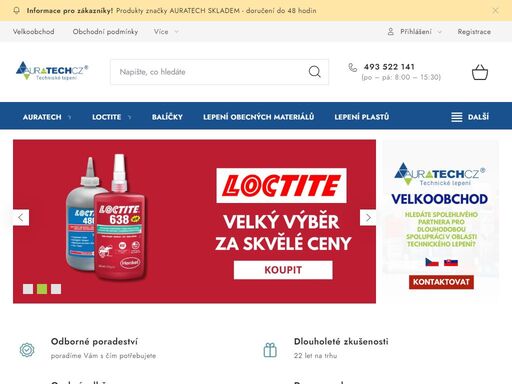 vítejte v našem obchodě. jsme obchodně-výrobní společnost zaměřená na prodej technických lepidel a sprejů do široké škály průmyslových odvětví. silnými základy našeho podniku jsou mnohaleté zkušenosti v této oblasti, kvalita našich výrobků a tým odborných zaměstnanců. naše společnost byla založena v roce 2003 a trvale…