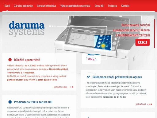 autorizovaný záruční a pozáruční servis tiskáren, multifunkčních zařízení a faxů oki, výkup použitého spotřebního materiálu, prodej náhradních dílů oki