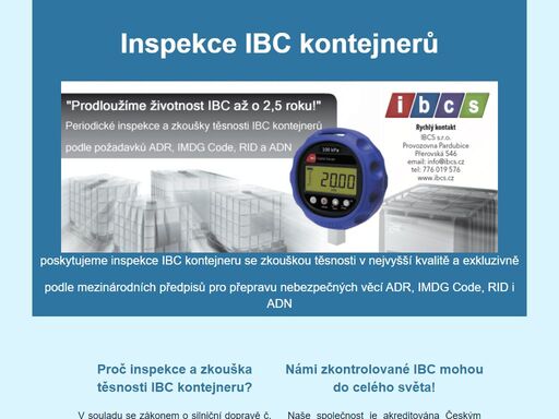 poskytneme vám inspekci se zkouškou těsnosti a tím zajistíme provozuschopné ibc kontejnery. inspekce ibc se zkouškou těsnosti, tlaková zkouška.