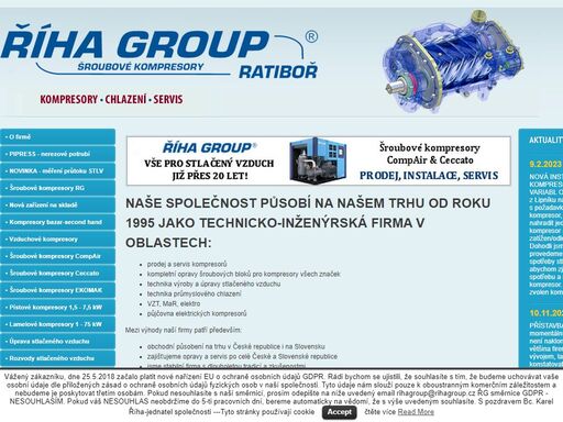 firma říha group se zabývá dodávkou a prodejem kompresorů. u kompresorů zajišťujeme servis a generální opravy.