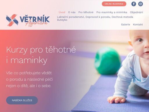 poskytujeme komplexní služby v oblasti porodní asistence, laktačního poradenství, správného nošení dětí, fyzioterapie a psychologie.