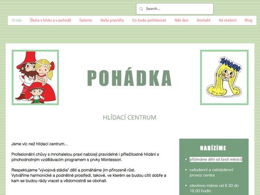 hlídací centrum pohádka - předškolní výchova a vzdělávání dětí