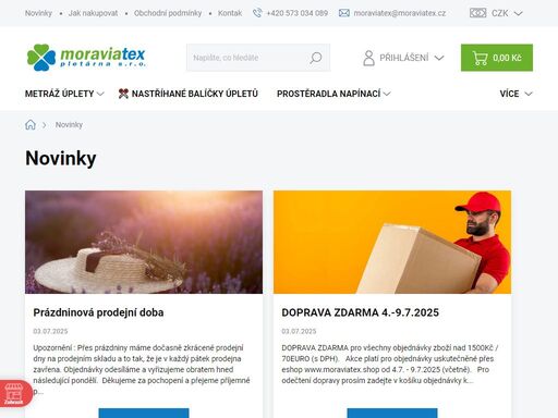 česká výroba a internetový prodej úpletové metráže jako je tričkovina, teplákovina, elastická metráž, náplety, froté, merino, konopí a jiné funkční úplety.