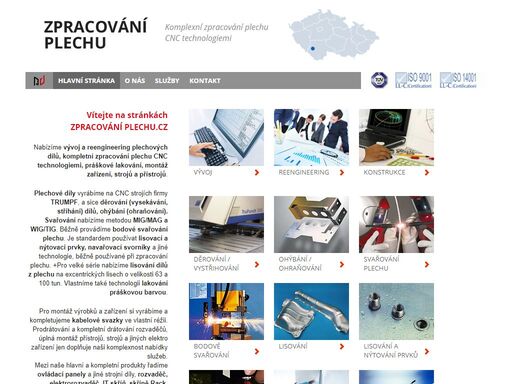 komplexní zpracování plechu cnc technologiemi