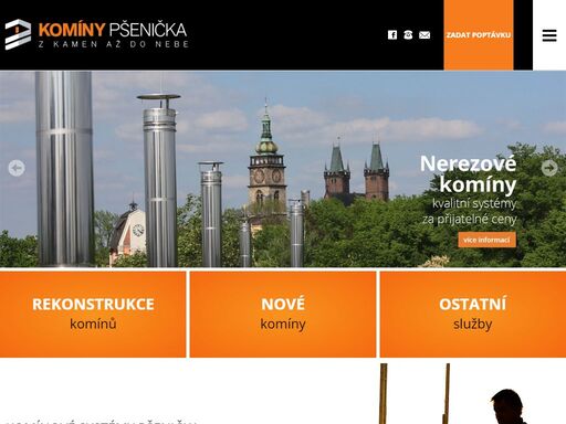 o to, aby váš komín spolehlivě a bezpečně fungoval, se postará firma komíny pšenička.