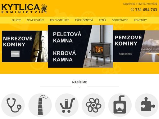 kominictví kroměříž - provádíme revize, kontroly a čištění komínů, montáž, opravy, vložkování a frézovaní komínů, prodej a montáž kamen.