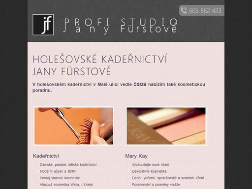 kadeřnictví a kosmetické poradenství jany fürstové v centru holešova.