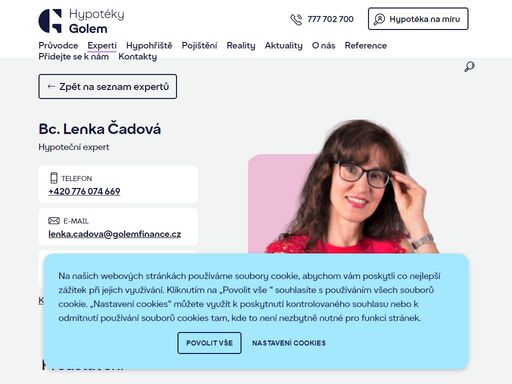 potřebujete pomoc s financováním nového bydlení? kontaktujte hypotečního experta lenka čadová, tel. +420 776 074 669, který vám pomůže nejen s hypotékou.