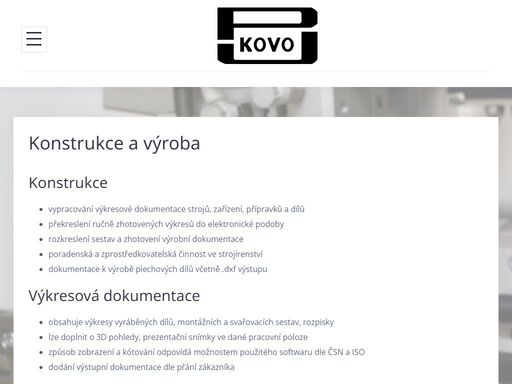 konstrukce. vypracování výkresové dokumentace strojů, zařízení, přípravků a dílců; překreslení ručně zhotovených výkresů do elektronické podoby; rozkreslení