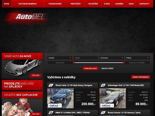 autodel - autobazar uničov nabízí prodej, výkup, protiúčet a komisní prodej ojetých automobilů v okrese olomouc