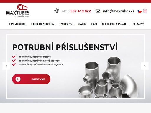 maxtubes s.r.o. zajišťuje dodávky ocelových potrubních systémů. jedná se zejména o bezešvé a svařované trubky, včetně příslušenství, kolen, ohybů, redukcí, t kusů a přírub.