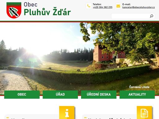 oficiální webové stránky obce pluhův žďár
