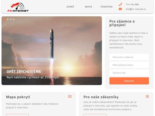 poskytujeme bezdrátové a optické vysokorychlostní připojení internetu a servis v oblasti telekomunikací v okolí olomouce.