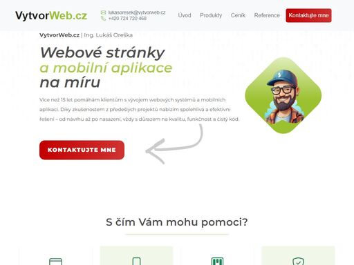 tvorba webů na míru, vývoj aplikací a online systémů. 15+ let zkušeností. kvalitní a funkční řešení pro firmy i jednotlivce.