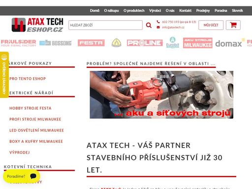 prodej strojů milwaukee zlín, friulsider, ocelové kotvy, hmoždiky, spojovací materiál, bossong chemické kotvy aku stroje a příslušenství milwaukee, montážní materiály atax tech