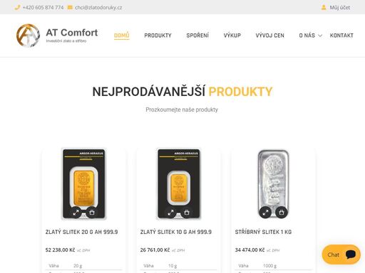 investujte s námi do drahých kovů