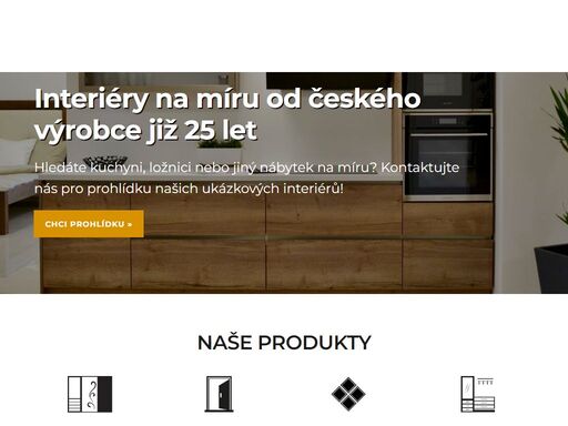 interiéry na míru s přepravou a montáží po celé čr. jsme český výrobce kuchyní, ložnicí a dalšího nábytku ze dřeva.