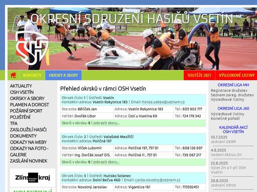 okresní sdružení hasičů vsetín - oficiální informační server