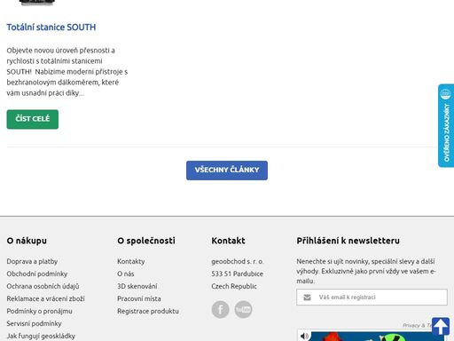 geoobchod.cz - sortiment geodetických, navigačních a stavebních přístrojů a pomůcek. 6 poboček! nivelační přístroje, gps, teodolity, gnss, totální stanice, laserové dálkoměry, stavební lasery, metry, stativy.