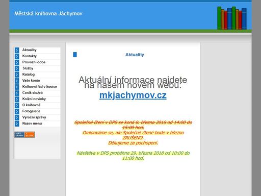 městská knihovna jáchymov
