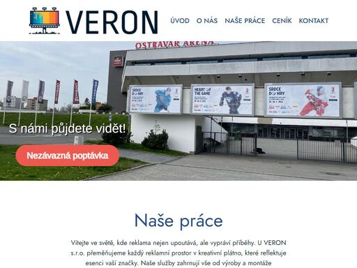 veron s.r.o. - výlepy a servis billboardů, velkoplošná reklama, plakátovací servis.