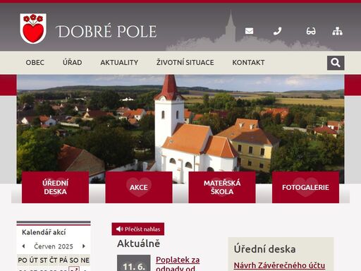 oficiální stránky obce dobré pole